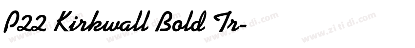 P22 Kirkwall Bold Tr字体转换